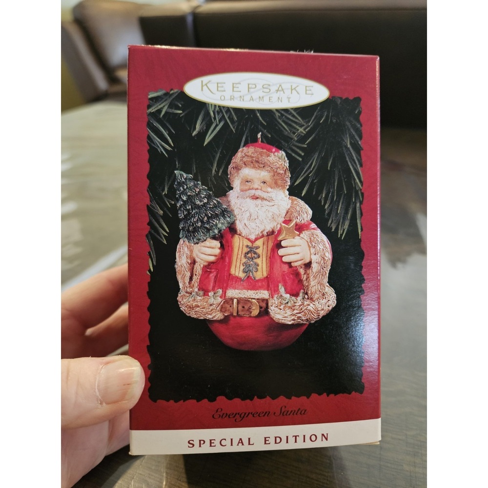 Vtg.  1996 Hallmark Keepsake"Evergreen Santa"Special Edition Christmas Ornament